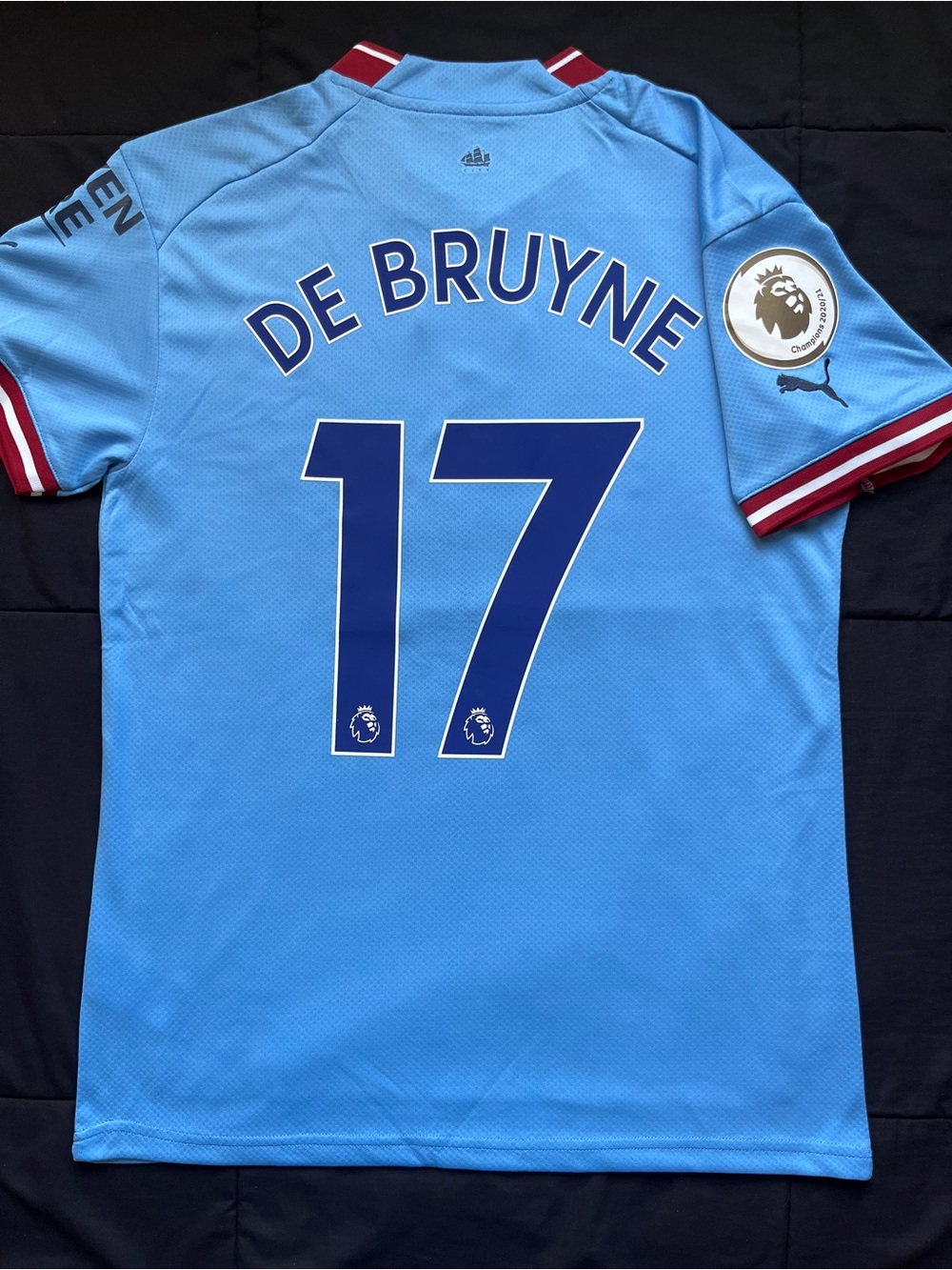 De Bruyne #17 Man City Soccer Jersey Small Manchester Home 2022/2023